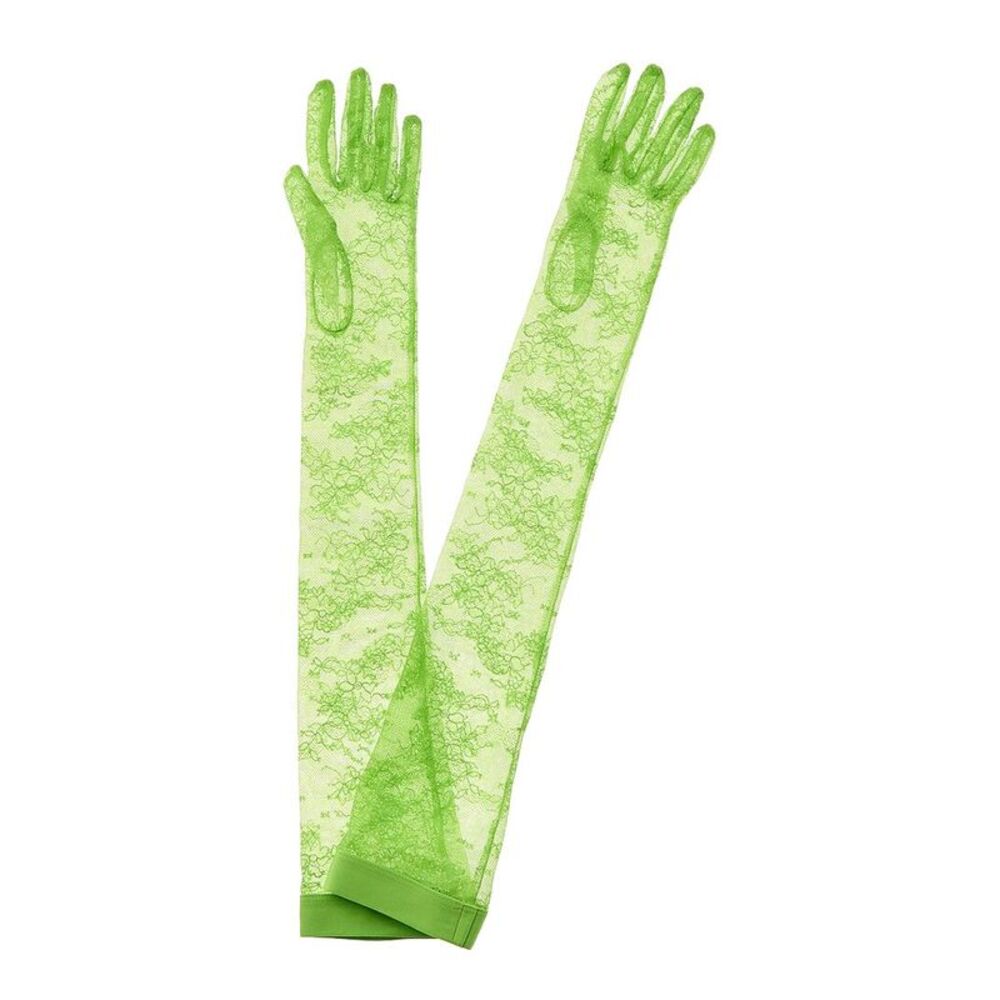 Gianvito Rossi Lace Gloves, Green